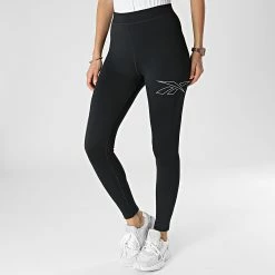 Offres 😀 Legging Femme Running Vector HI6933 Noir de Reebok ✔️