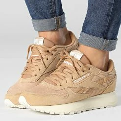 Le moins cher 😀 Baskets Femme Classic Leather SP GW3796 True Beige Classic White de Reebok ⌛