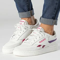 Vente flash ❤️ Baskets Femme Club C Revenge GX1698 Chalk Pro Pink de Reebok ⭐