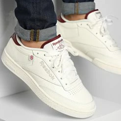 Tout neuf 🌟 Baskets Club C 85 GW3782 Classic Burgundy Chalk de Reebok 💯