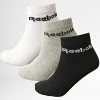 Promo 🔥 Lot De 3 Paires De Chaussettes FL228 Noir Blanc Gris Chiné de Reebok 😉