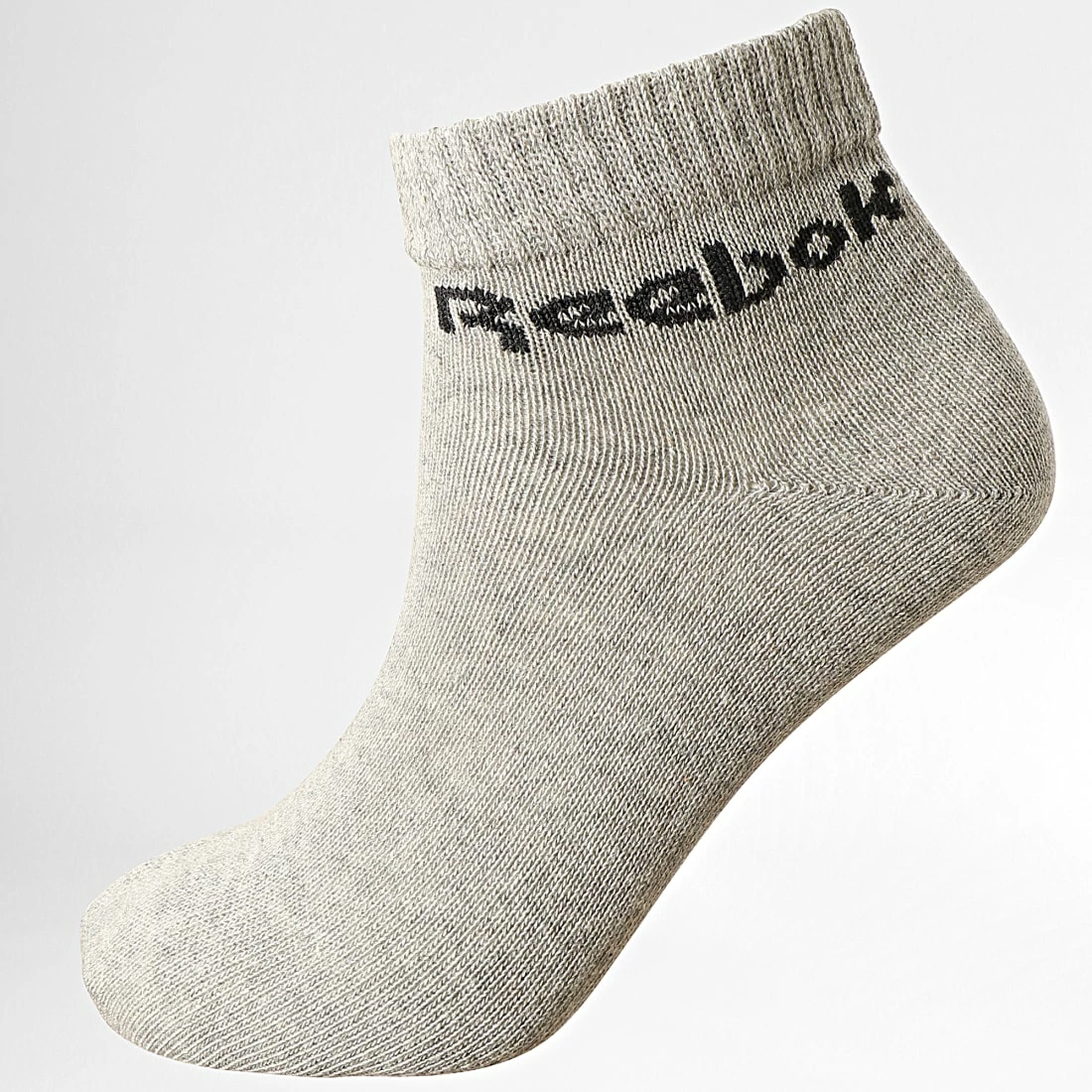 Promo 🔥 Lot De 3 Paires De Chaussettes FL228 Noir Blanc Gris Chiné de Reebok 😉 – Image 3