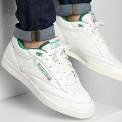 Meilleur prix 🤩 Baskets Club C Mid II Vintage H68833 Chalk Green Classic White de Reebok 😀