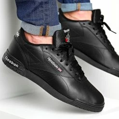 Vente flash 👍 Baskets Ex-O-Fit Clean Logo AR3168 Int-Black Silver de Reebok 👍